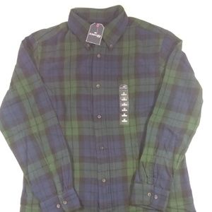ST JOHN'S BAY Size Medium Flannel Shirt SLIM
